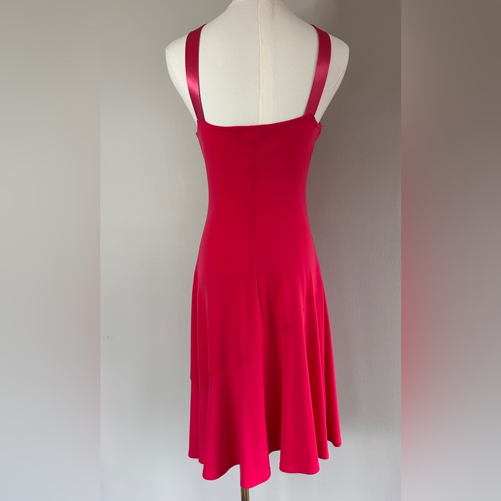 Y2K JODI KRISTOPHER Babydoll Ruched Midi Dress Resort Party Going Out Barbie | L - Picture 12 of 14